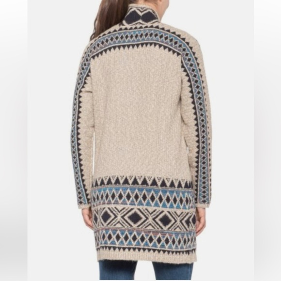 Diamond Print Open Long Cardigan - Picture 2 of 5